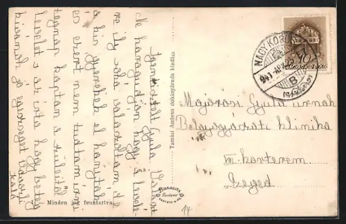 AK Nagykörös, Róm. kath. templom, Régi városháza, Hösök szobra, Ref. Arany János gimnázium