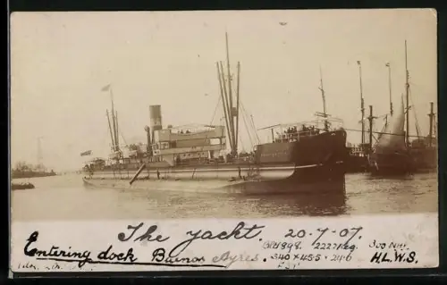 Foto-AK Passagierschiff Caithness im Hafen