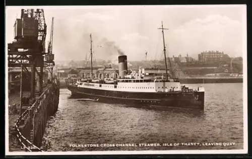 AK Passagierschiff Isle of Thanet beim Auslaufen