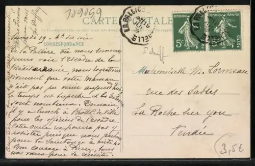 AK Kriegsschiff Cuirassé Patrie sticht in See