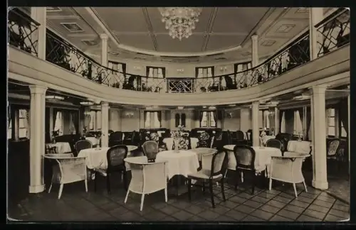 AK Passagierschiff New York, Halle 2. Klasse, Hamburg-Amerika Linie