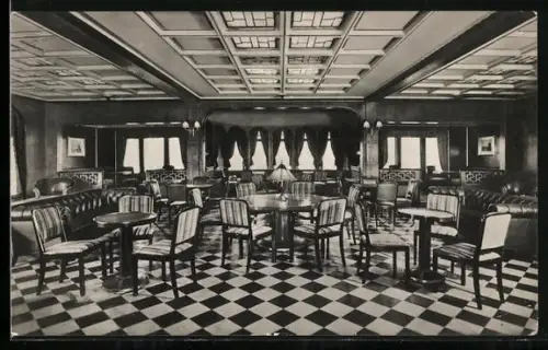 AK Rauchsalon der 1. Klasse des Passagierschiff M.S. Orinoco