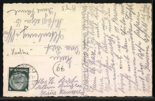 AK Passagierschiff Hertha unter Volldampf