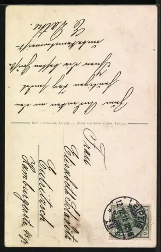 AK Leipzig, Völkerschlacht-Denkmal, Letzte Daten-Seltenheit des 20. Jh. - 12.12.1912