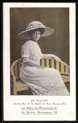 AK Portrait von Kronprinzessin Cecilie