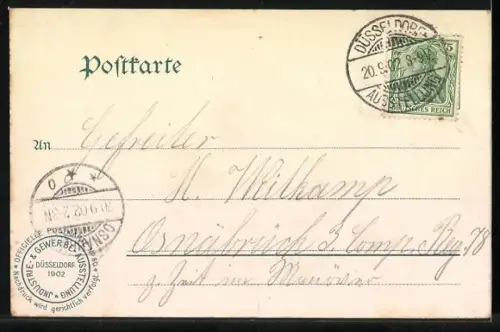 AK Düsseldorf, Industrie- & Gewerbe-Ausstellung 1902, Alt Triererhaus