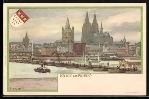Künstler-AK Franz Hein: Köln, Ortsansicht