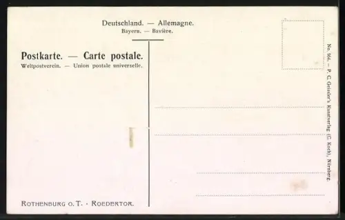 Künstler-AK K. Mutter: Rothenburg / Tauber, Roederthor