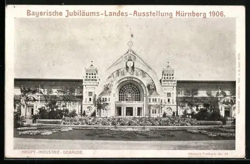 AK Nürnberg, Bayerische Jubiläums-Landes-Ausstellung 1906, Haupt-Industrie-Gebäude
