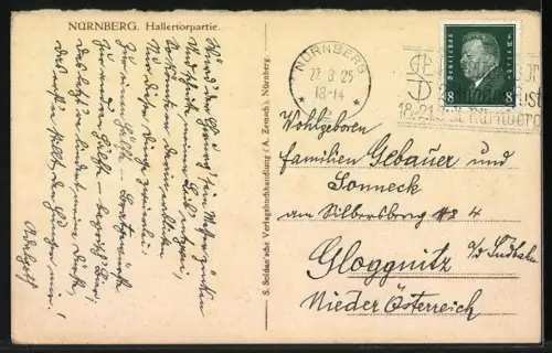 AK Nürnberg, Strassenbahn in der Hallertorpartie