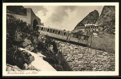 AK Wendelsteinbahn mit Hotel und Wendelstein-Kircherl