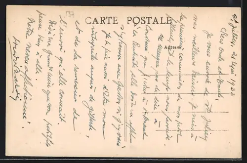 AK Villevallier /Yonne, Le Pont suspendu, vue prise de la rive gauche