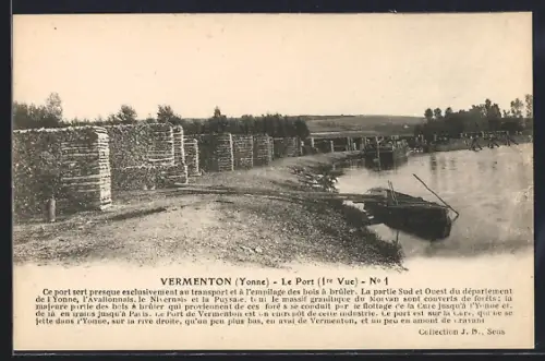 AK Vermenton /Yonne, Le Port, 1re Vue, No 1