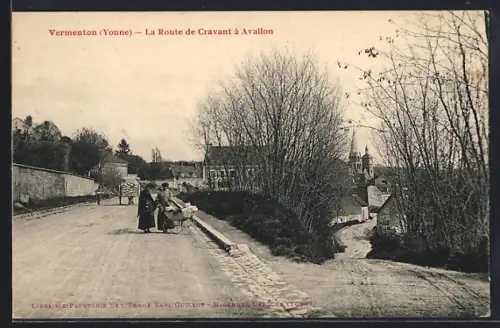 AK Vermenton /Yonne, La Route de Cravant à Avallon