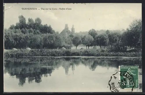 AK Vermenton, Vue sur la Cure, Reflet d`eau