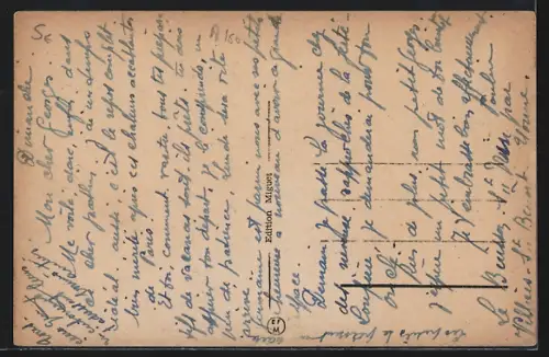 AK Villiers-Saint-Benoît, Rue d`Auxerre avec commerces et passants