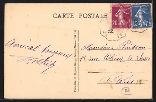 AK Villeneuve-la-Guyard /Yonne, L`Hôtel de Ville