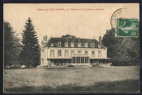 AK Villeneuve-l`Archevêque, Château de Vauluisant, Yonne