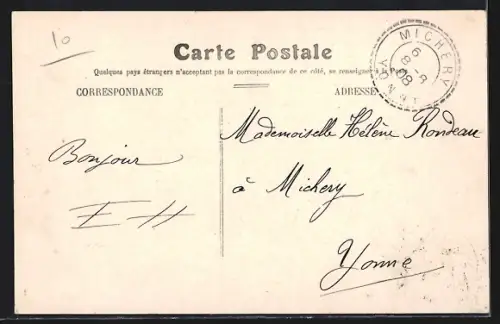 AK Sens, Le Pont du Chemin de fer et les Bains de Briddi-sur-Yonne