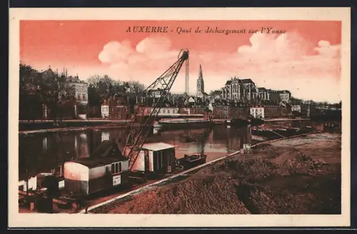 AK Auxerre, Quai de déchargement sur l`Yonne