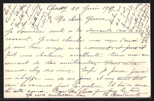 AK Auxerre, La Passerelle et scène de lessive au bord de l`eau