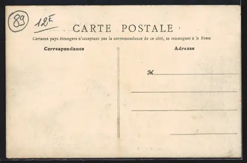 AK Sens, Les Bords de l`Yonne, Le Petit Hameau avec avions en vol