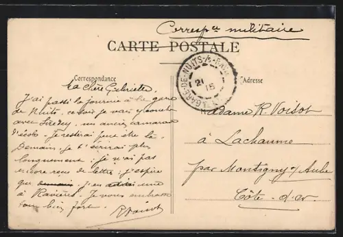 AK Nuits-sous-Ravières, La Tranchée du chemin de fer P.-L.-M