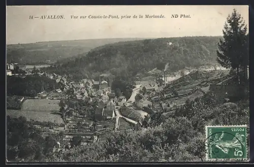 AK Avallon, Vue sur Cousin-le-Pont, prise de la Morlande