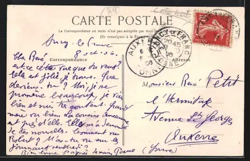 AK Ancy-le-Franc, Le Château vue prise sur le Canal