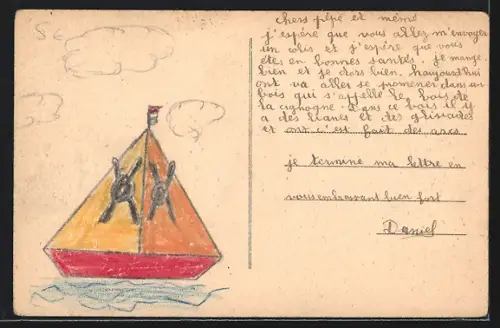 AK Villeblevin /Yonne, École permanente de plein air avec cour ouest et classes