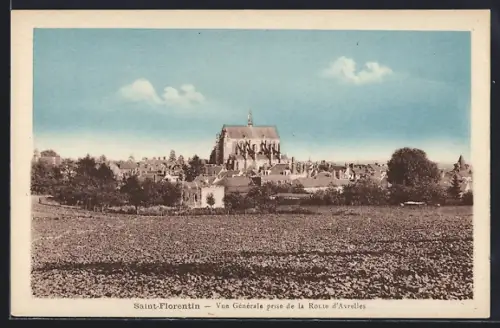 AK Saint-Florentin, Vue Générale prise de la Route d`Avrolles