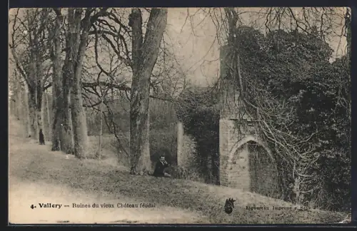 AK Vallery, Ruines du vieux Château féodal