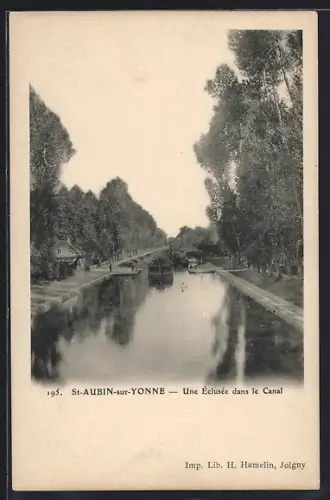 AK St-Aubin-sur-Yonne, Une écluse dans le Canal