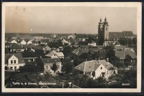 AK Tulln a. d. Donau, Teilansicht mit Kirche