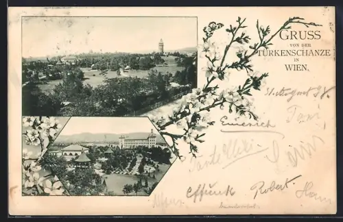 AK Wien, Ortsansicht, Blick auf die Türkenschanze
