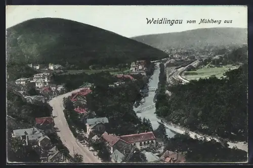 AK Weidlingau, Blick vom Mühlberg aus