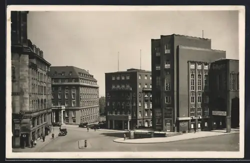 AK Essen, Die Börse, Hotel Vereinshaus