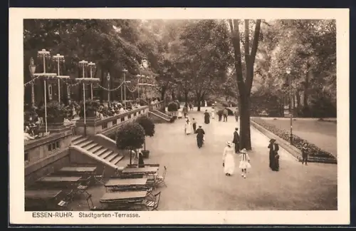 AK Essen /Ruhr, Stadtgarten-Terrasse
