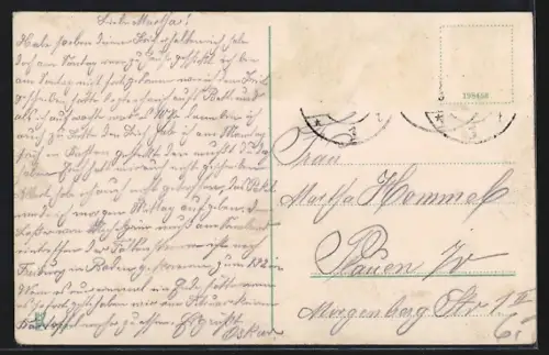 AK Essen, Steelerstrasse mit Wasserturm