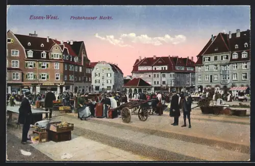 AK Essen / Ruhr, Frohnhauser Markt, Markttreiben