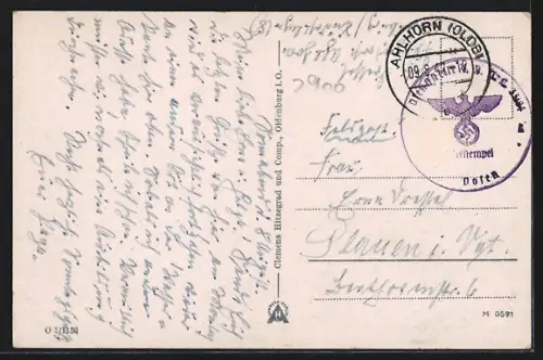 AK Oldenburg a. O., Hauptbrücke mit Dampfer