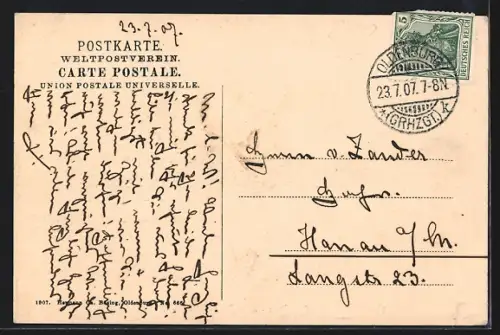 AK Oldenburg / O., Partie an der Gartenstrasse