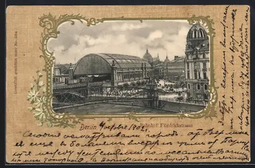 AK Berlin, Bahnhof Friedrichstrasse
