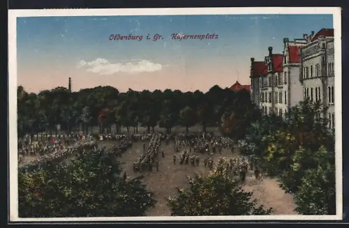 AK Oldenburg i. Gr., Kasernenplatz