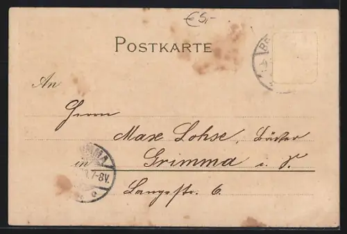 Lithographie Berlin, Neuer Kgl. Marstall, Rotes Rathaus