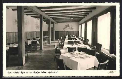 AK Bayr. Eisenstein, Sport-Hotel Brennes am Grossen Arber, Bes. Fam. Sandner Speisesaal