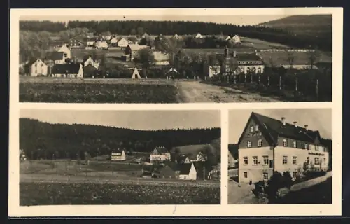 AK Krebsbach-Rothensehma, Ortsansicht, Gasthaus Deutsches Haus