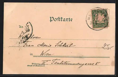 Lithographie München, Theatinerkirche St. Cajetan