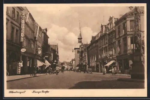 AK Oldenburg i. O., Lange Strasse mit Geschäft H. Wittekind