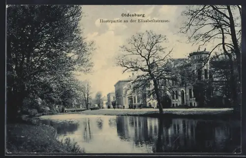 AK Oldenburg / O., Huntepartie an der Elisabethstrasse